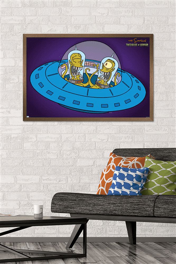 The Simpsons: Treehouse of Horror - Kang and Kodos Wall Poster, 22.375" x 34", Framed