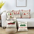 thumbnail image 2 of HEVIRGO Christmas Pillowcase Decorative Comfortable Washable Protective Hidden Zipper Throw Pillow Cover Home Decor for Office, 2 of 10