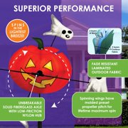 Pumpkin Ghosts Whirligig Wind Spinner