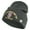Graphite, variant on U.S. Army 48th Infantry Brigade Combat Team Logo Embroidered 12 Inch Solid Knit Cuff Long Beanie Made in USA - Black OSFM