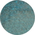 thumbnail image 1 of Ahgly Company Machine Washable Indoor Round Transitional Blue Moss Green Area Rugs, 8' Round, 1 of 7