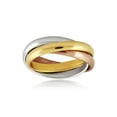 thumbnail image 2 of ELYA Jewelry Women's Intertwined Triple Band Tri Color Steel Ring, 2 of 5
