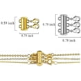 thumbnail image 3 of Magnetic Layered Necklace Clasps,4 Pieces 2 Size Slide Clasp Lock Necklace Connector For Multi Strands Slide Tube Clasps, 3 of 5