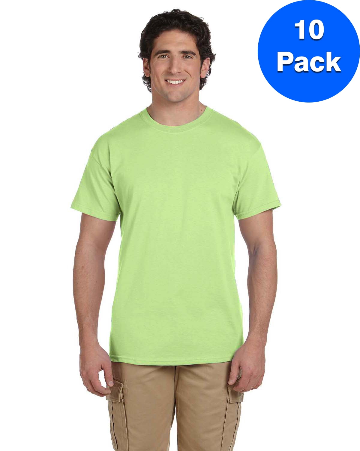 Gildan - Mens 6 oz. Ultra Cotton T-Shirt 10 Pack - Walmart.com ...