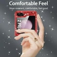thumbnail image 2 of Dteck for Samsung Galaxy Z Flip 5 Case with Small Screen Protector, Z Flip 5 Glitter Case for Women Girls, Ultra Slim Plating Bumper Bling Shockproof Protective Cover for Samsung Galaxy Z Flip5,Red, 2 of 6