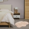 thumbnail image 2 of TIELUTT Imitation Wool Carpet Living Room Shag Carpet Oval Bedroom Machine Washable Floor Mat Throw Rugs for Living Room Popcorn Blanket Area Rug Living Room Decorative Blankets Big Soft Blanket, 2 of 4