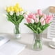 thumbnail image 4 of 5/10 piezas de flores artificiales, ramo de tulipanes, flores falsas de PE, decoración de boda, jardín, hogar, jardín, ramo, jarrón, decoración, plantas, 4 of 5