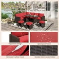 thumbnail image 3 of AECOJOY Ensemble de Mobilier de Jardin 7 Pcs en Rotin PE, Comprenant un Canapé d'Angle, une Table et un Mobilier de Jardin Rouge., 3 of 7