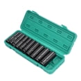 thumbnail image 2 of Douille de Clé Pneumatique, 10pcs Impact Socket Manuel Ensemble de Clé Double Hexagone Impact Socket Performance Éprouvée, 2 of 8