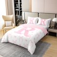 thumbnail image 3 of Erosebridal Housse de Couette en Coton 100 % avec Initiale A-Z Grand, Lettre R, Déco Girly Fairness, Réversible 3 Pcs (Sans Couette), 3 of 6