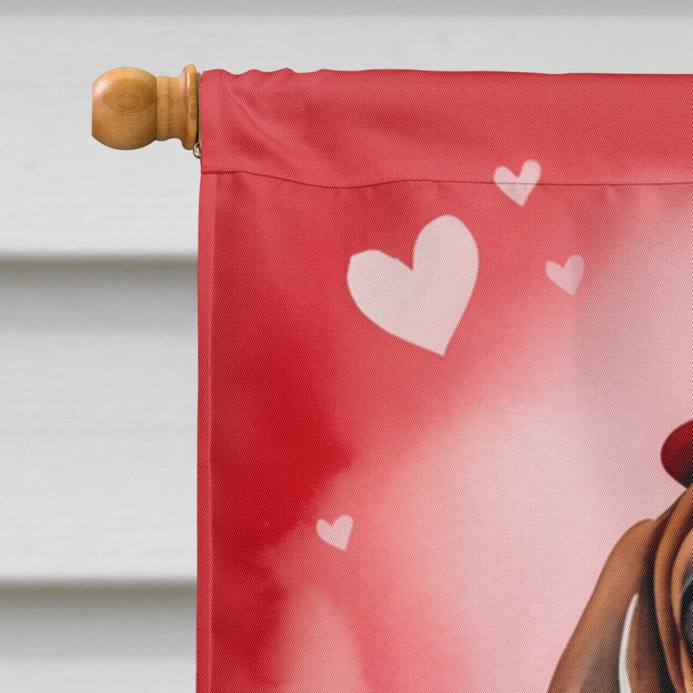 Bloodhound My Valentine House Flag 28 in x 40 in