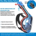 thumbnail image 2 of Khroom Full Face Snorkel Mask for Adults with Optimized Airflow (Blue, from 5'7"), 2 of 7