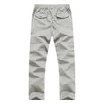 thumbnail image 2 of Elvqul Mens Pants Big and Tall Pockets Pants for Men Trouser Open Bottom Solid Classic Fit Outdoor Pull On, 2 of 2