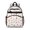 Kawaii Cat and Miau White Pattern, variant on Black and Gray Cat and Dog Paw Print Cute School Backpack Bag for School with Padded Back and Adjustable Shoulder Straps 15.25"x11.5"x5.25"