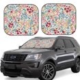 thumbnail image 1 of KLL Trendy Floral Design for Windshield Sun Shade 2-Piece Foldable Car Front Window Sunshade for Most Sedans SUV Truck-Large, 1 of 6