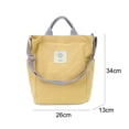 thumbnail image 2 of Bolso de lona para mujer, bolso de compras para el trabajo, el colegio y el ocio, amarillo, 2 of 5