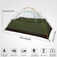 thumbnail image 2 of Bessport Tienda de campaña para 2 personas, impermeable, dos puertas, fácil instalación, ligera, para exteriores, senderismo, montañismo, viajes, 2 of 5