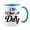 Blue, variant on Funnli OH What A Day Coffee Mug, Best Coffee Cup, Ceramic Cup Blue