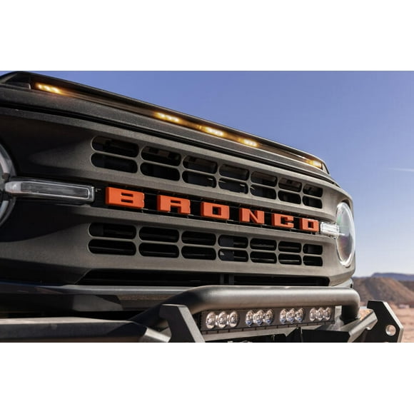Fits 2021-2023 Ford Bronco Auto Ventshade Bug Shield 753183 Aeroskin LightShield; Low Profile; Black; Thermoplastic Olefin TPO