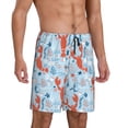 thumbnail image 2 of Fotbe Lobsters Pajama Shorts for Men, Men's Pajama Bottoms, Sleepwear,Short Pajama Pants-Large, 2 of 9