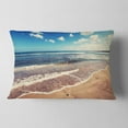 thumbnail image 2 of Designart 12" x 20" Blue Polyester Throw Pillow, 2 of 5