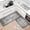 Grey, variant on Brythos Grateful Thankful Blessed Kitchen Mat Set, Grey Non Slip Cushioned Rugs, 17x30 & 17x47 Inch