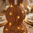 thumbnail image 6 of 13.8" Light Up Rattan Bunny Decor, Artificial Wicker Rattan Easter Bunny Decorations, Table Rabbit Easter Decorations, for Rustic Farmhouse Outdoor Home Front Porch Entryway Courtyard Lawn (F_13.8"), 6 of 8