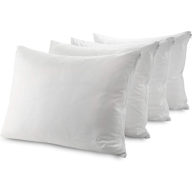 Waterproof Pillow Protectors Zippered Covers Bed Bug Proof Breathable