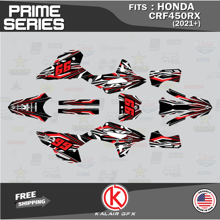 Kalair GFX Graphics Kit for Honda CRF450RX (2021+) Prime Series Kalair GFX Graphics Kit for Honda CRF450RX (2021+) Prime Series