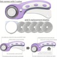 thumbnail image 3 of HLONK Rotary Cutter Set - Quilting Kit incl. 45mm Fabric Cutter  5 Replacement Blades, 3 of 5