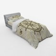 thumbnail image 3 of Ambesonne Vintage Bedding Set 4 Pcs, Steering Wheel Travel, Queen, Beige Brown, 3 of 3