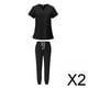 thumbnail image 1 of 2x Conjunto De Uniforme Médico Femenino, Ropa De Trabajo De Enfermera Lavable A Máquina Para Salón De Belleza, 1 of 10