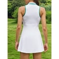 thumbnail image 2 of Charmo Zipper Tennis Dress for Womens Polo Workout Golf Dress with Shorts and Pockets, 2 of 6