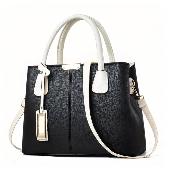 GASTROPOD Hand Bag,Playful Details Handbags for Women,Avant-Garde Ladies Handbags,White with Black