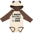 thumbnail image 3 of Inktastic I Watch Baseball with My Dad Boys or Girls Long Sleeve Baby Bodysuit, 3 of 5