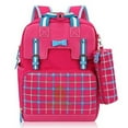 thumbnail image 1 of Girls Backpack Checked Large Capacity School Bag Travel Backpack with Pen Pouch, 1 of 8
