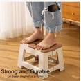 thumbnail image 2 of DUANJY Folding Short Plastic Stool 8.8 inch for Adults Holds up to 165 lbs, Non-Slip Foldable Stools with Portable Handle for Kitchen, Camping Fishing, Bathroom, Bedroom, Green, 2 of 6