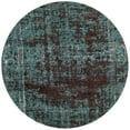 thumbnail image 4 of SAFAVIEH Classic Vintage Rothesay Oriental Overdyed Area Rug, Teal/Brown, 6' x 6' Round, 4 of 9