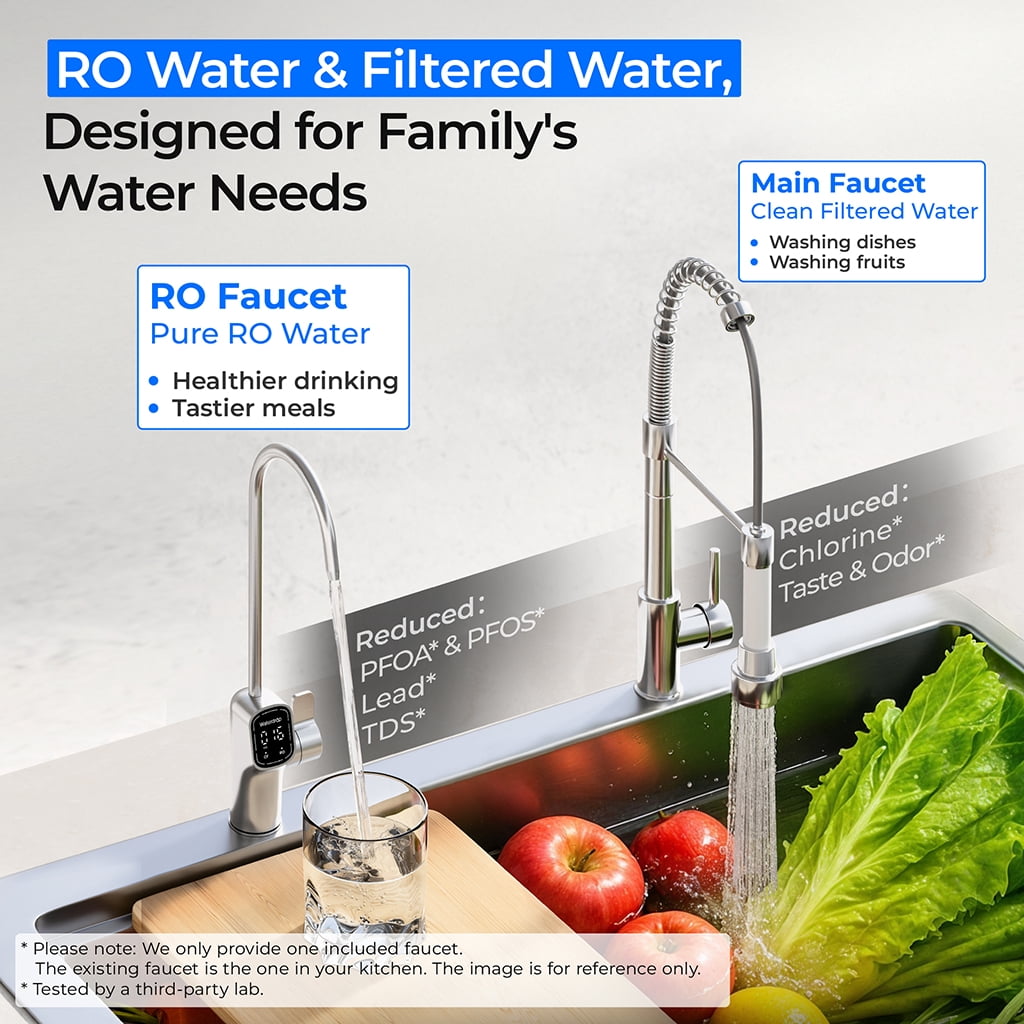 [ Dual Flow ] Waterdrop G5P700-Pro Reverse Osmosis System, NSF/ANSI 58 & 372 Certified, 700GPD Fast Flow Reverse Osmosis Water Filter, 7-Stage  Water Filtration System, 2:1 Pure to Drain