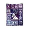 thumbnail image 2 of Chicken Blanket , Cute Chicken Themed Design Printed Purple Throw Blankets , Chair Sofa, Warm Soft Cozy Blanket 60x50, 2 of 6