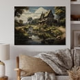 thumbnail image 2 of Designart "Summer Mill Serenity Green and Brown Mills" Mills Print on Natural Pine Wood, 2 of 5