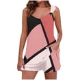 thumbnail image 1 of Camisola Tops para las Mujeres Cuello en V sin Mangas con Pantalones de Bolsillo, Pantalones de Mujer Casual para Primavera Verano, 1 of 7