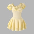 thumbnail image 6 of Xdegoge Casual Boho Kids Girls Dress Mini Tiered Puff Sleeve Tween Summer Dress Smocked Solid Ruffle Flowy Beach Vacation for Teen, 6 of 6