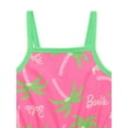 thumbnail image 2 of Barbie Toddler Girls' Sleeveless Print Romper, Sizes 12M-5T, 2 of 3