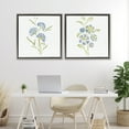 thumbnail image 2 of Stupell Industries Cornflower & Periwinkle Herbs 2 Piece Gray Framed Floater Canvas Set design by Yvette St. Amant, 25 x 25, 2 of 9