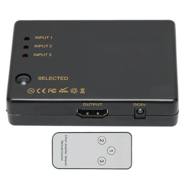 Signal Source Splitter,Switcher 3 Way High Switcher Audio Converter Unrivaled Performance