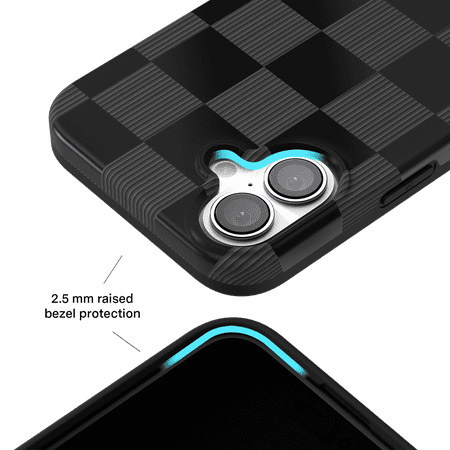 Velvet Caviar - Magsafe Case for Apple iPhone 16 - Noir Vibe Checkered