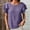 Purple, variant on Fesfesfes Women's Casual Wrinkle Tops New Summer Short Ruffle Sleeves T-Shirt Round Neck Textured Fabric Flowy Tee Solid Color Outdoor(Dark Blue,L)