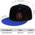 thumbnail image 6 of Colorful Lion Amerocan Flag Flat Bill Hats Contrast Hip Hop Baseball Cap Unisex Snapback Rock Caps, 6 of 9
