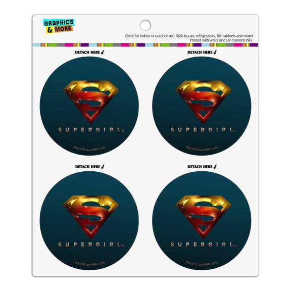 Supergirl TV Series Logo Refrigerator Fridge Locker Vinyl Circle Magnet Set